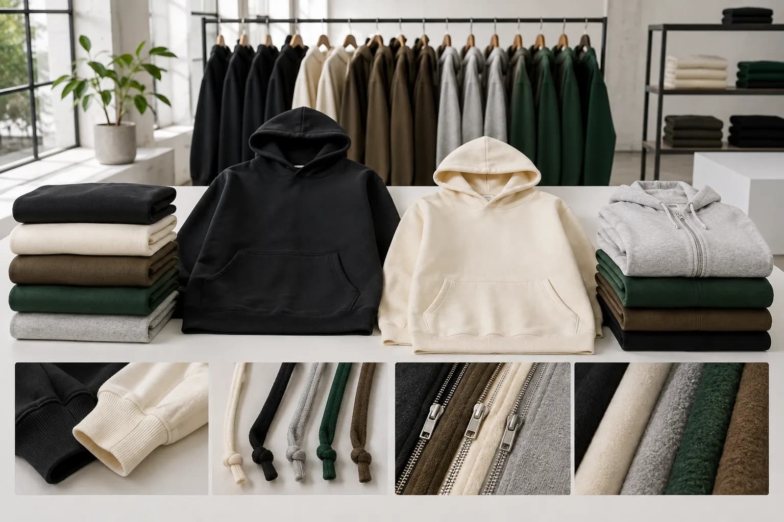 Custom sweatpants manufacturing details