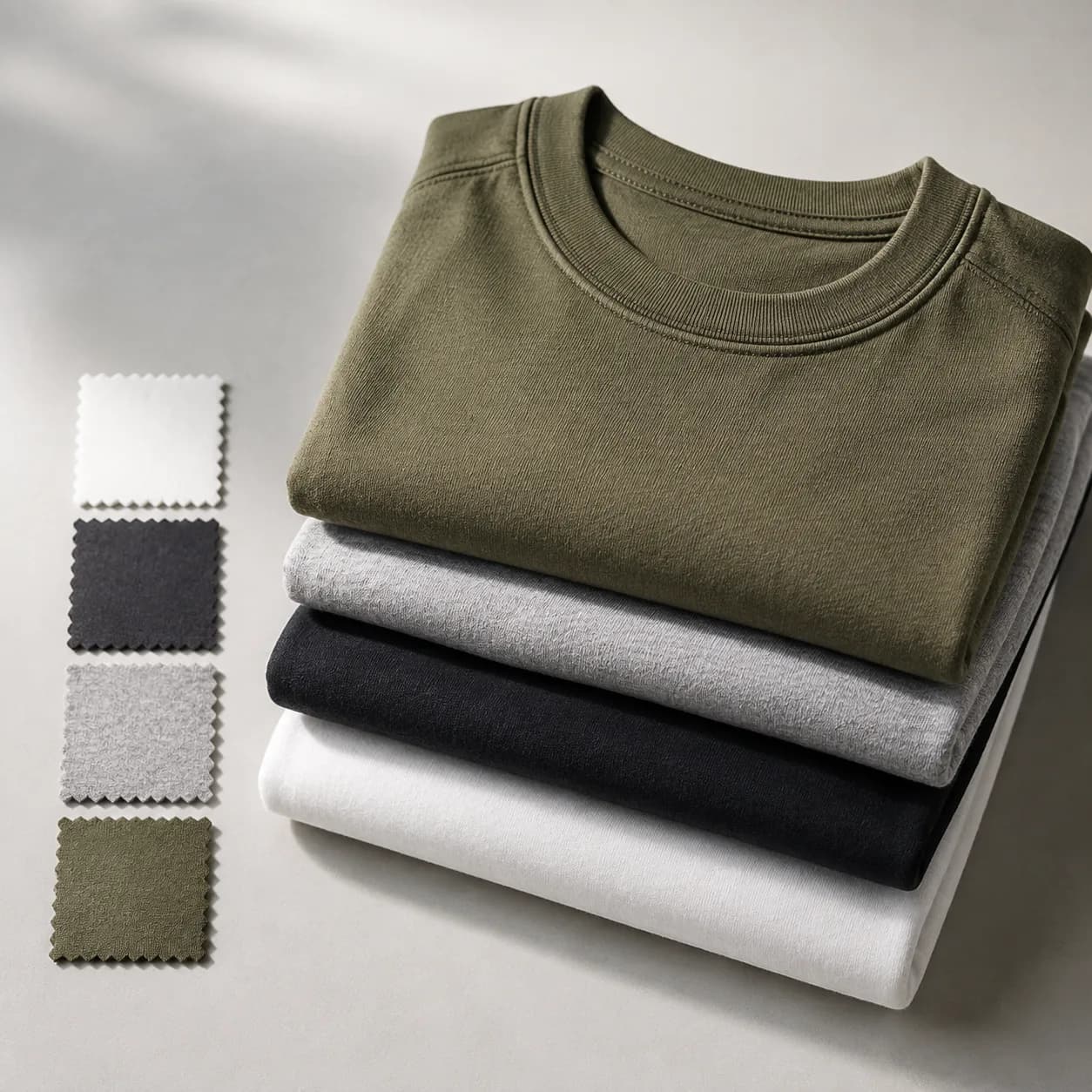 Heavyweight T-shirt product stack