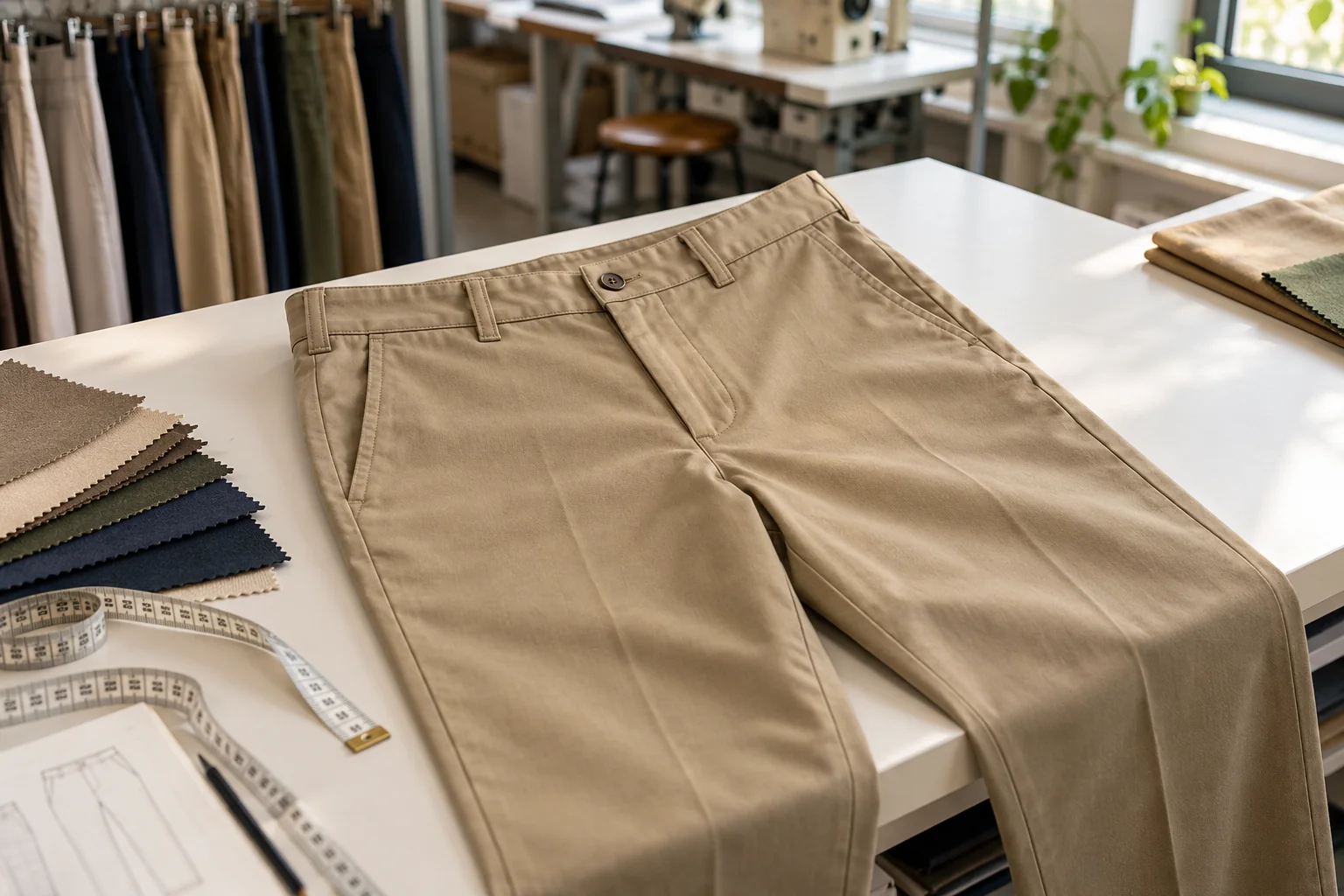 Connect the chino brief to bulk approval: Define twill, fit, and construction; Approve finished samples and grading; Release documented bulk specifications