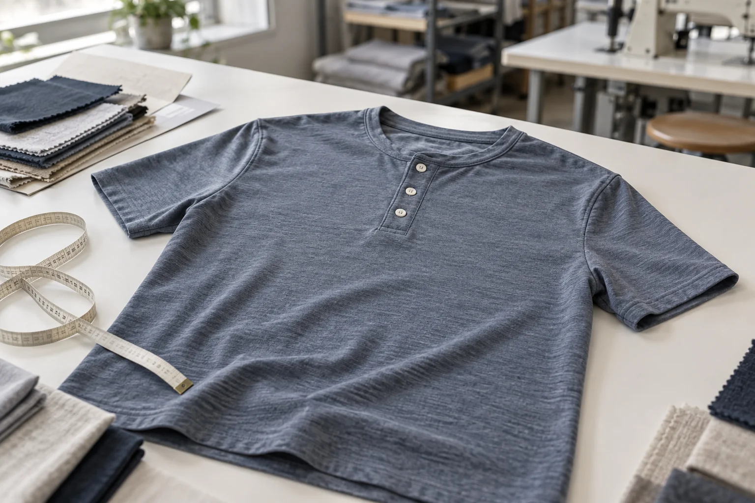 Connect the henley brief to bulk release: Define fabric, fit, and opening; Approve actual-fabric construction; Verify bulk against the reference