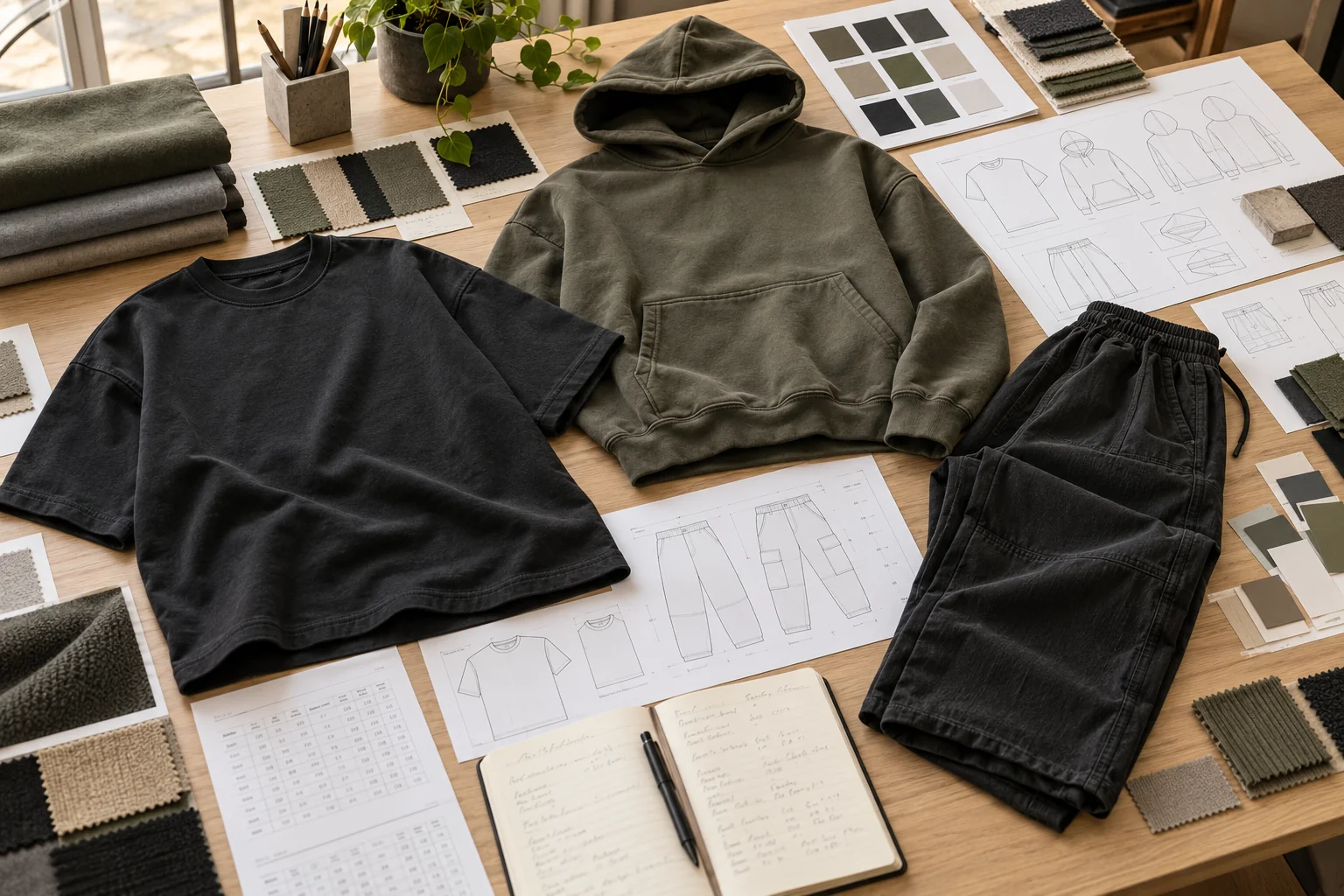 Turn a streetwear capsule brief into a bulk reference: Define silhouettes and quantities; Qualify fabrics and decoration; Approve size sets and release bulk