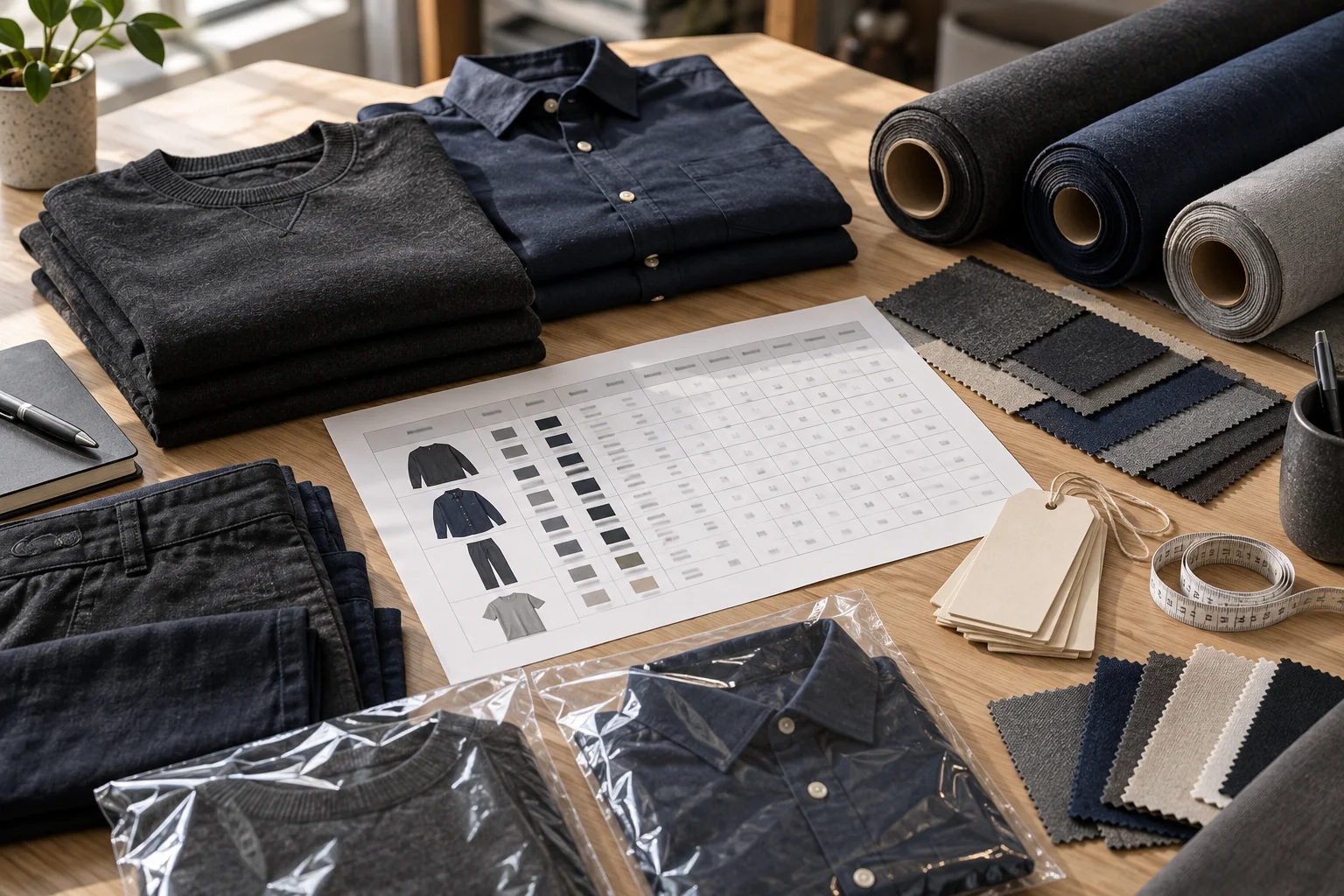 Turn a small-batch brief into a controlled release: Fix color and size commitments; Book materials and approve samples; Control changes and verify packing