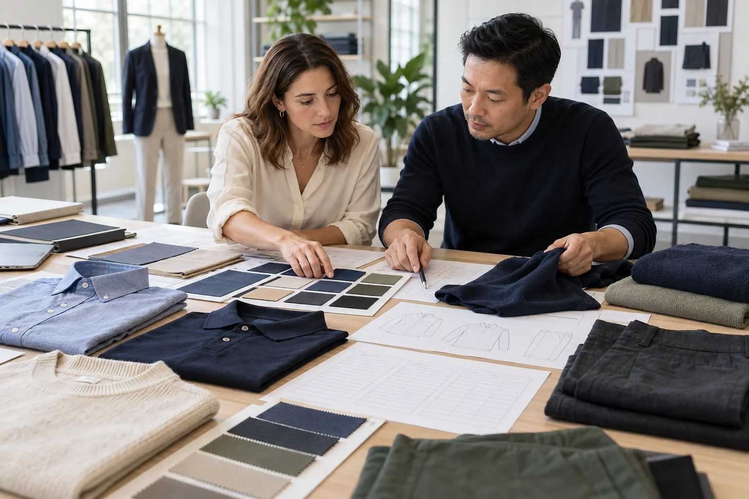 Plan a private label program as linked decisions: Set product scope and quantity allocation; Approve materials, fit, branding, and quote; Release bulk with a consistent approval pack
